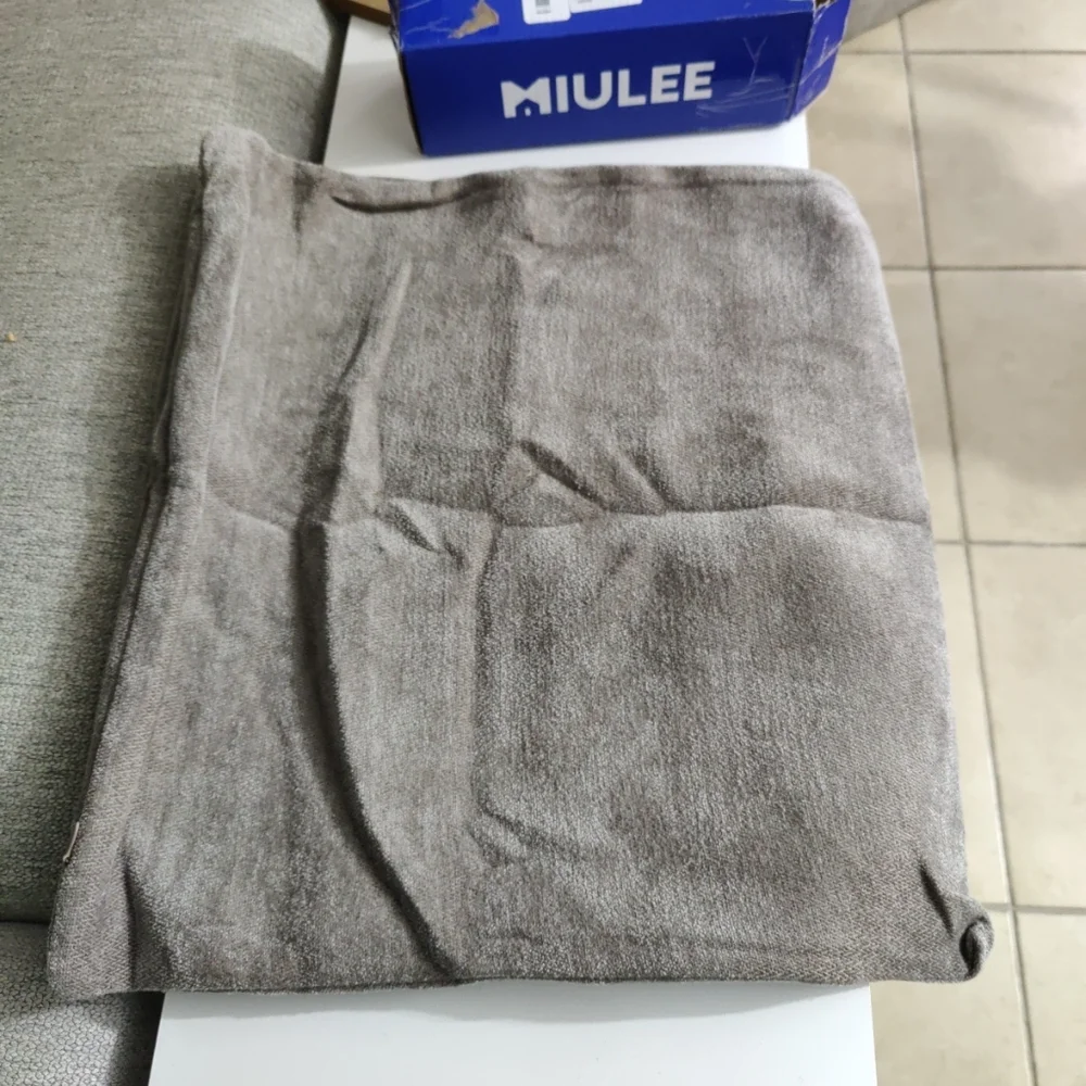 MIULEE Pillow Covers Set 2 Piece Corduroy Soft Soild‎ Decorative 18x18 Throw...